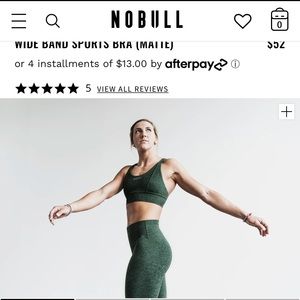 NoBull Wide Band Sports Bra - Hunter Heather matte